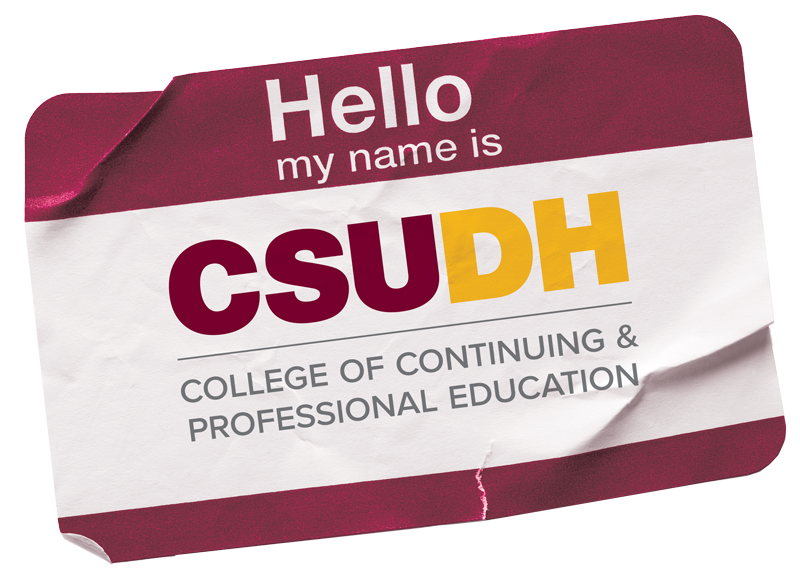 Sticker name tag with CCPE logo