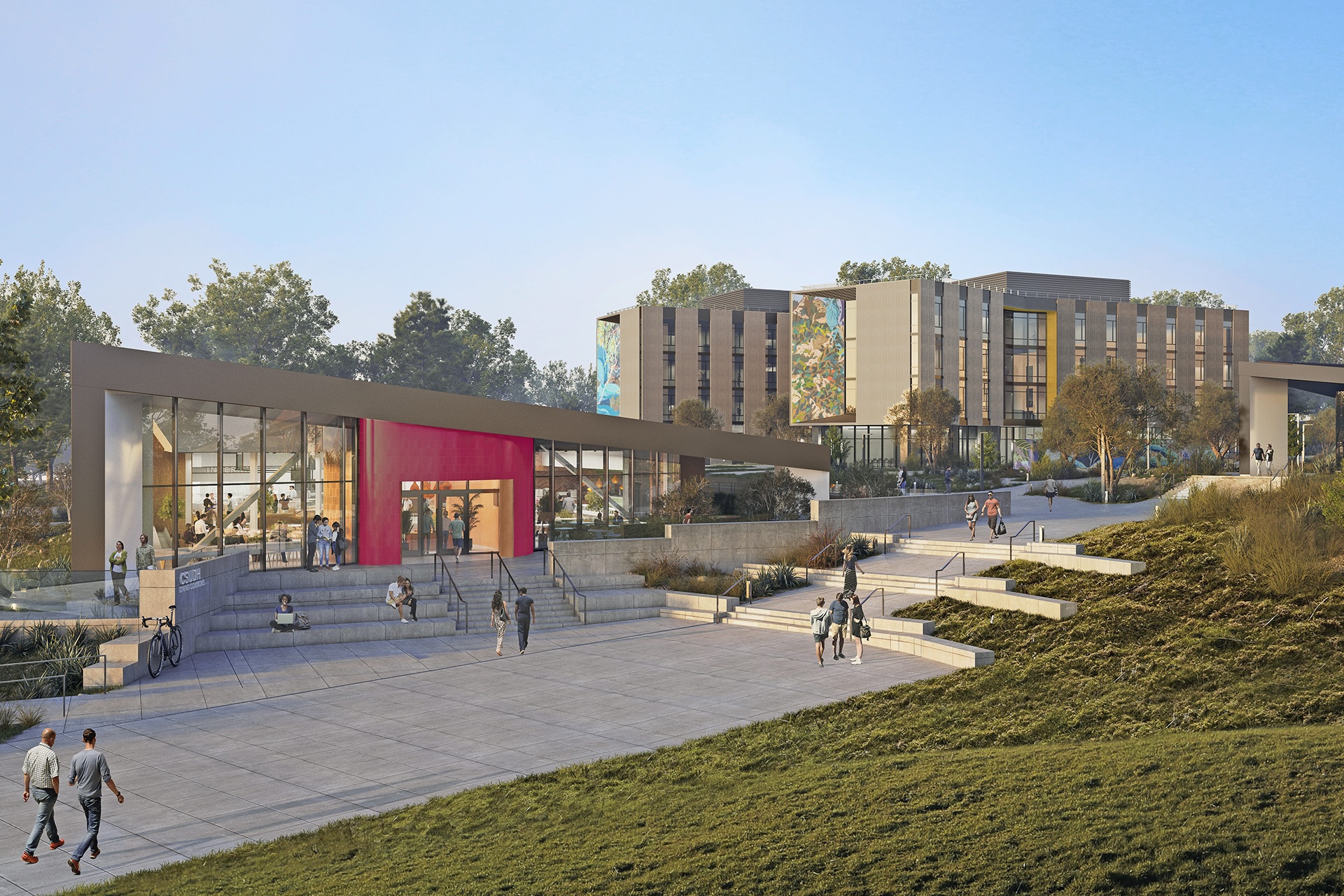 Architect’s rendering of campus dining hall