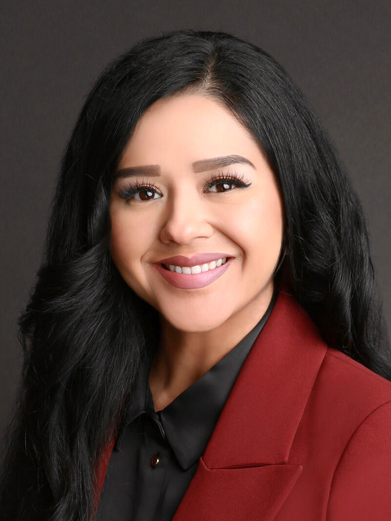 Person with long dark hair
